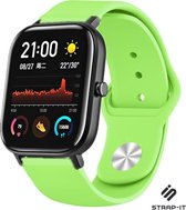 Siliconen Smartwatch bandje - Geschikt voor  Xiaomi Amazfit GTS sport band - lichtgroen - Strap-it Horlogeband / Polsband / Armband