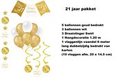 21 Jaar verjaardag Feestpakket 4 delig - thema feest festival ballon vlaglijn party