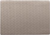 Stevige luxe Tafel placemats Jaspe taupe 30 x 43 cm - Met anti slip laag en Pu coating toplaag
