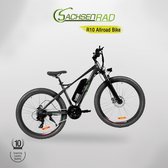SachsenRad R10 - E Fiets- Allroad E-bike-  28 inch 290W motor, 45km/h (max),  36V lithium batterij 21-versnelling, LED-display- Graphite Black