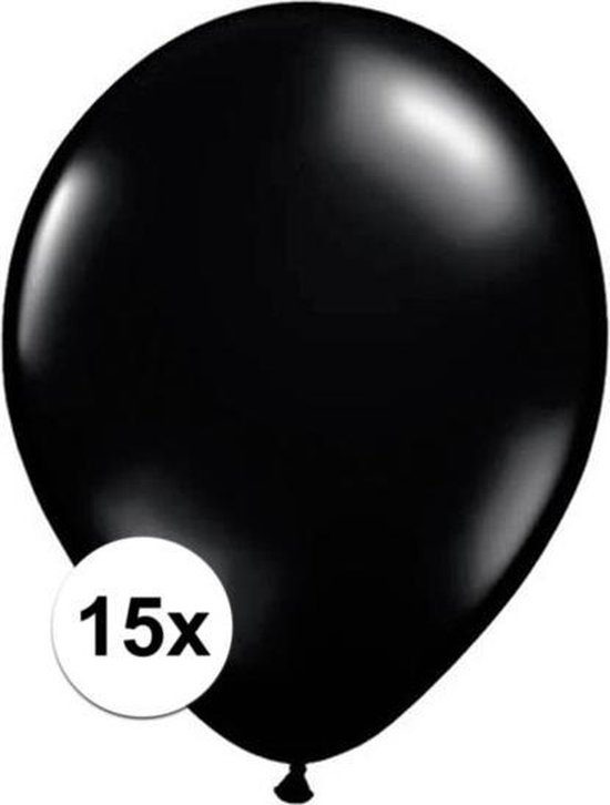 Qualatex ballonnen zwart 15 stuks