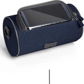 Fietsstuurtas navy/donkerblauw met smartphone houder 20 cm - Fiets stuurtassen/fietsvakantie