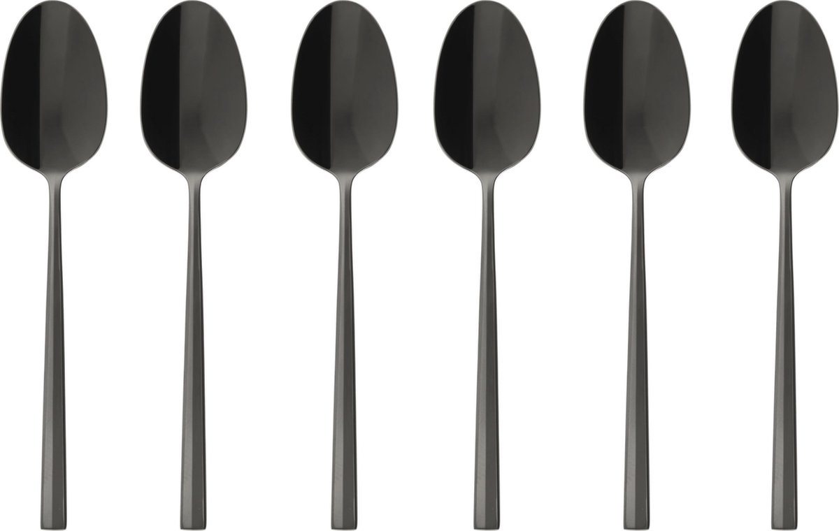 Goedkoopste Sambonet Koffielepels Rock Zwart 6 Stuks