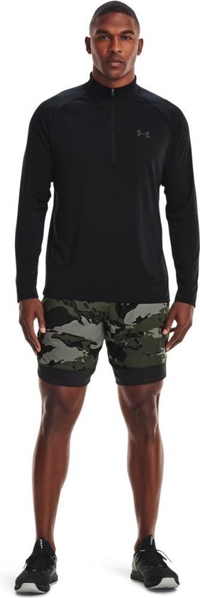 Under Armour UA Tech 2.0 1/2 Zip-BLK Heren Sporttrui - Zwart - Charcoal