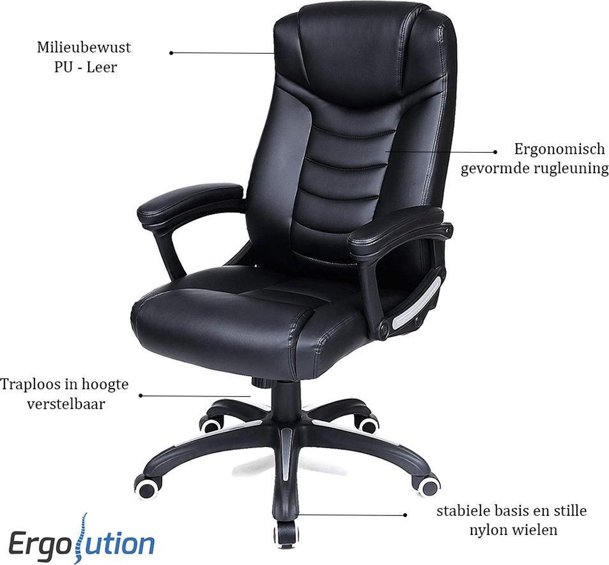 Luxe Design bureaustoel met hoog zitcomfort | bol.com