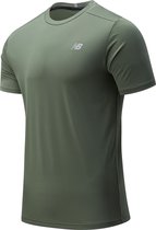 New Balance Core Run Short Sleeve Sportshirt Mannen - Maat M