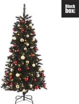 Black Box Trees Voss Kunstkerstboom Compleet met Versiering en LED Verlichting - H185 cm - Groen