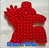 Fidget Toys- Popit - pop it - XXL - Rode Superheld - 27cm