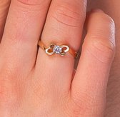Hemels juwelier- HMLR136- Dames- Damesring- 14k geel gouden- Ring- Verlovingsring- Maat56 - Moederdag aanbieding