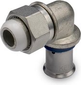 KeKelit Kelox-ultrax 90° koppeling pers 16X1/2 m/wartel