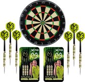 Darts Set Michael van Gerwen Octane set – dartbord – 2 sets - dartpijlen – dart shafts – dart flights – Plain A-Merk Darts Set dartbord