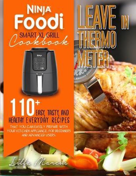 Ninja Foodi Smart XL Grill Cookbook Leave In Thermometer, LILLA