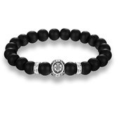 Weegschaal / Libra Kralen Armband Heren Dames - Astrologie - Sterrenbeeld - Zwart - Armbanden - Mannen Cadeautjes - Cadeau voor Man
