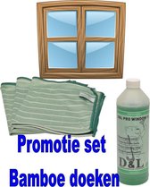 Savon nettoyant pour vitres + 3 piecec bamboedoeken - Nettoyant professionnel pour vitres et vitres