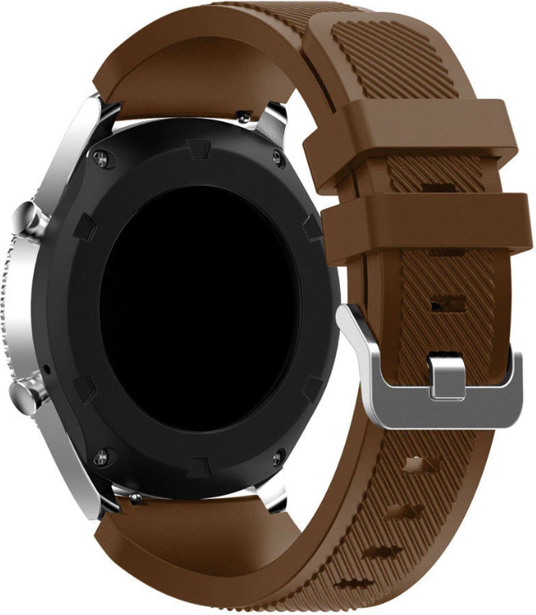 Geschikt voor Polar Vantage M silicone band - koffiebruin - 46mm