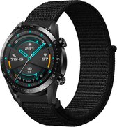 geschikt voor Huawei Watch GT nylon band - zwart - 46mm