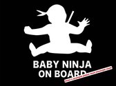 Stickerloods Baby Ninja on Board Raamsticker -autoraamsticker- On Board Sticker 13x15cm