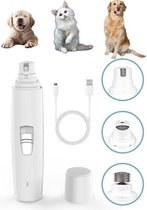 Elektrische Nagelvijl Hond of kat - Huisdieren nagelschaar -  Dieren Nagelknipper - Oplaadbaar en draadloos - Wit