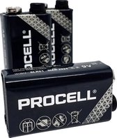 9V batterij (blok) Duracell Procell Industrial Alkaline 9 V 10 stuk(s)