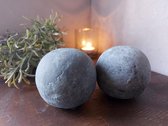 Brynxz - Set van 2 stuks - Decoratieve ballen van beton - Industrial Vintage - Ø7cm