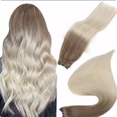 Weave Hair Hairweave weft 100%remy human hair BALAYAGE CAMEL WHITE