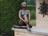 Statue de jardin - statue en bronze - ballerine assise - hauteur 66 cm