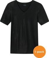 SCHIESSER Laser Cut T-shirt (1-pack) - naadloos met diepe V-hals - zwart - Maat: L