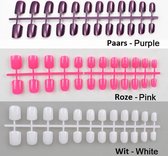 2 setjes Nepnagels -  48 stuks – pink – roze - inclusief plakstickers! - verschillende maten - plaknagels Sparkolia kunstnagels –  nep nagels
