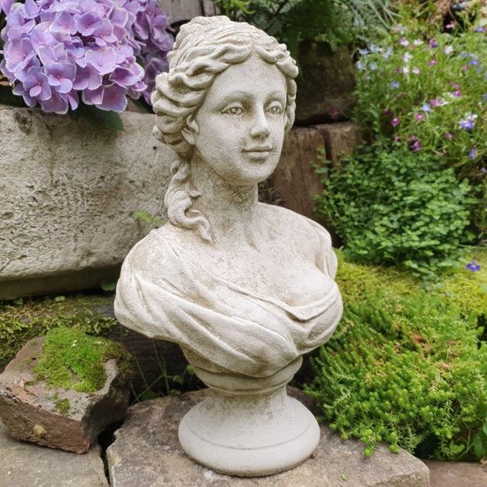 Betonnen tuinbeeld - buste jonge dame | bol