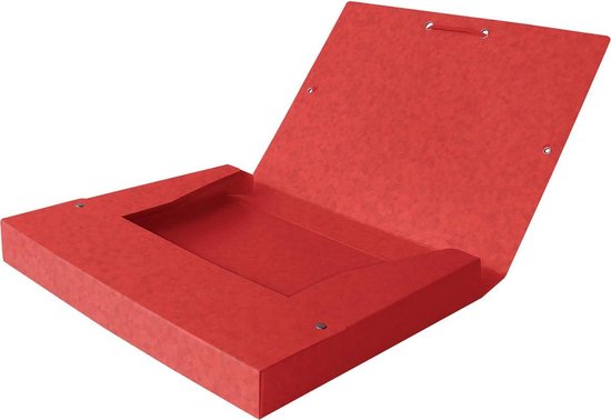 Elba elastobox Oxford Top File+ rug van 2,5 cm, rood - Oxford