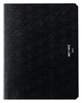 Brepols Agenda 2022 - Back to Paper - weekoverzicht + notitie pagina - Leder - 16,9 x 22 cm - Zwart
