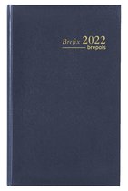 Brepols Agenda 2022 - Brefix - Maandtabs - Lima Kunstleder - 11,3 x 18,2 cm - Blauw