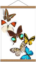 Schoolplaat – Vliegende Vlinders - 40x60cm Foto op Textielposter (Wanddecoratie op Schoolplaat)