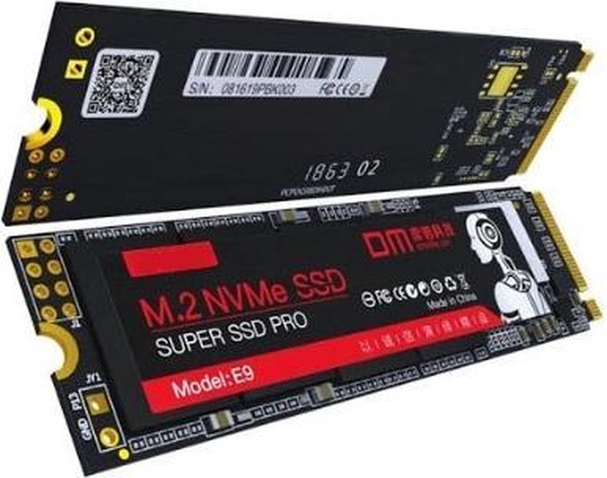 LUXWALLET DM E9-M.2 NVMe 2280 Solid State Drive SSD – ondersteunt PCLe Gen3X4 - 1TB