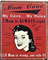 2D bord "Mom Cave" 25x20cm
