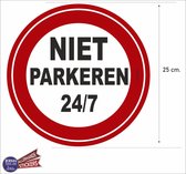 Niet parkeren 24/7 verkeersbord sticker