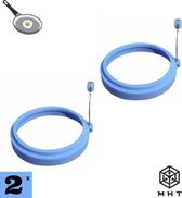 Ei Ring - Pancake Ring - Licht Blauw - 2 stuks - Pancake Maker - 10 Verschillende Varianten