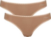 Sloggi Women GO Brazil (2-pack) - dames slip - bruin - Maat: L