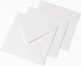 100 Enveloppes Luxe - Carré - Wit - 17x17cm