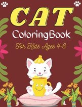 CAT Coloring Book For Kids Ages 4-8