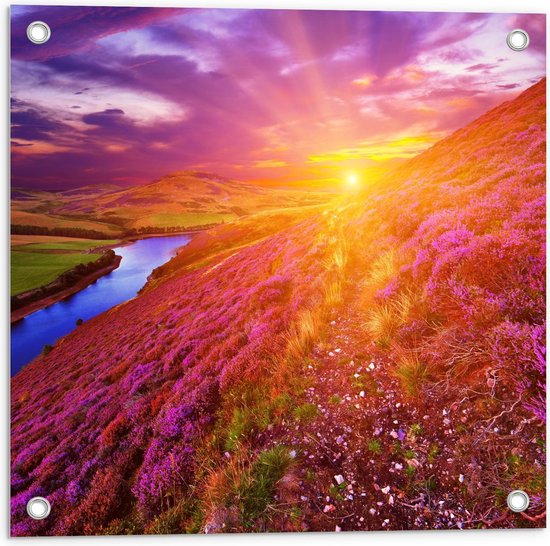 Tuinposter – Pentland Hills - Scotland - 50x50cm Foto op Tuinposter  (wanddecoratie voor buiten en binnen)