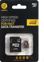 Lesenz microSDXC Geheugenkaart + SD adapter - Class 10 - 64GB