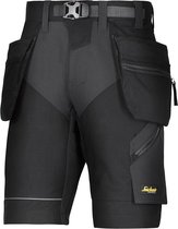 Pantalon de travail court Snickers - avec poches holster - FlexiWork - 6904 - noir - taille 52