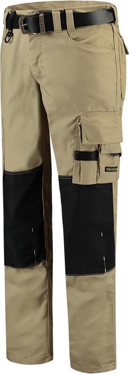 Tricorp  Werkbroek Canvas Cordura 502009 Khaki / Zwart - Maat 42