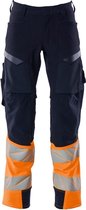 Pantalon de Mascot Accelerate Safe avec poches pour genouillères 19159 - Homme - Marine/ Oranje - 50