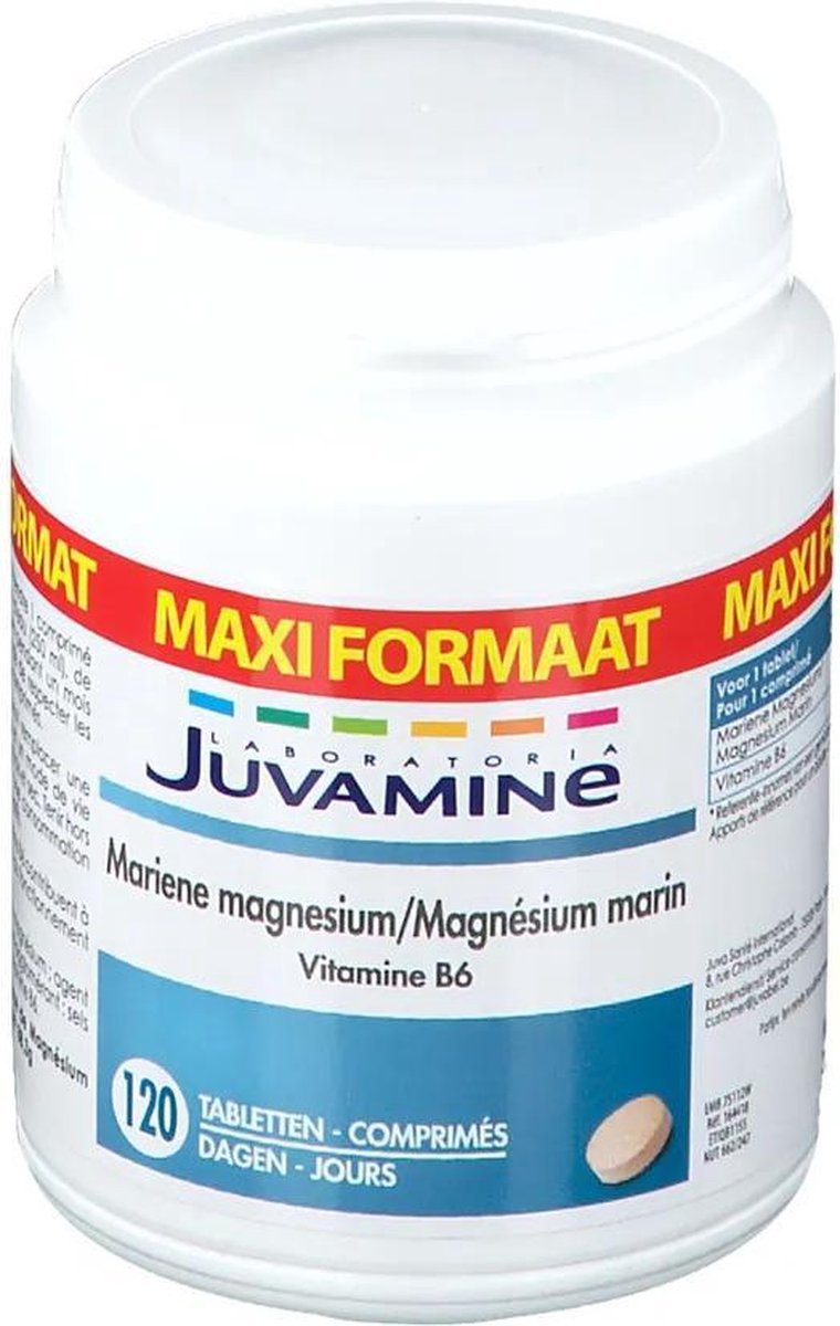 Juvamine Magnésium Marin + Vitamine B6 Format Maxi | bol.com