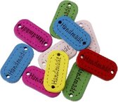 15 stuks - Handmade - Houten labels - Labels en knopen