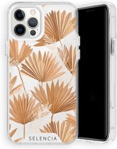 Selencia Zarya Fashion Extra Beschermende Backcover iPhone 12, iPhone 12 Pro hoesje - Palm Leaves