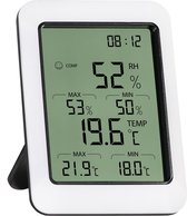 XIB Thermometer / Hygrometer / Hygrometer binnen / Hygrometer luchtvochtigheidsmeter / Thermometer binnen - Zwart met wit