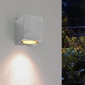 IP44 rechthoekige zilveren LED wandlamp voor lamp G U10